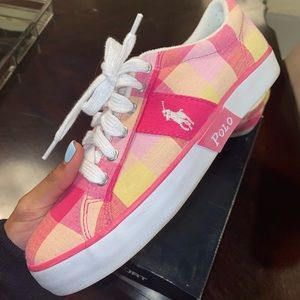 Low top Plaid Polo Sneakers Brand New